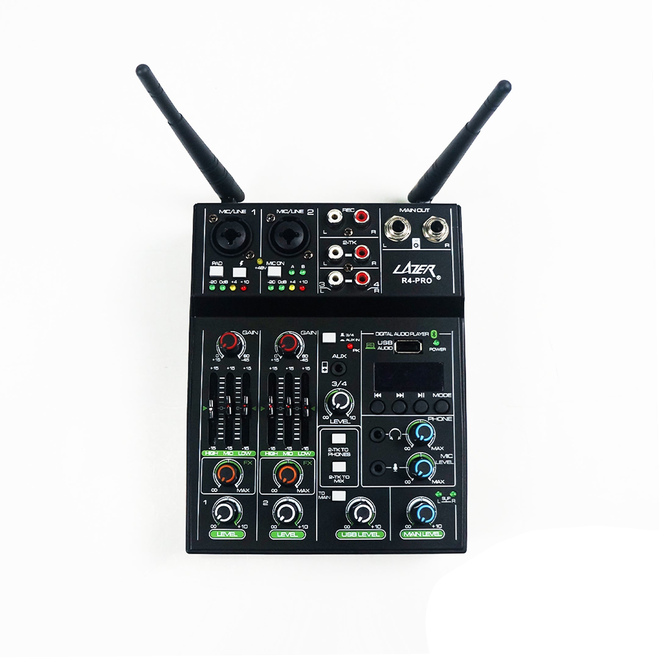 Lazer R4-PRO 5 Channel Mixing Console with Wireless Microphones
